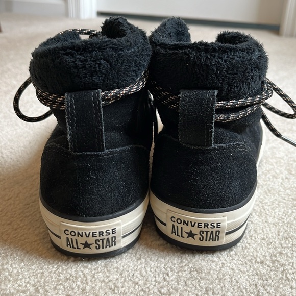 Converse US WOMENS 10 black suede hi-top sneaker - Picture 5 of 6